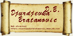 Đurđevka Bratanović vizit kartica